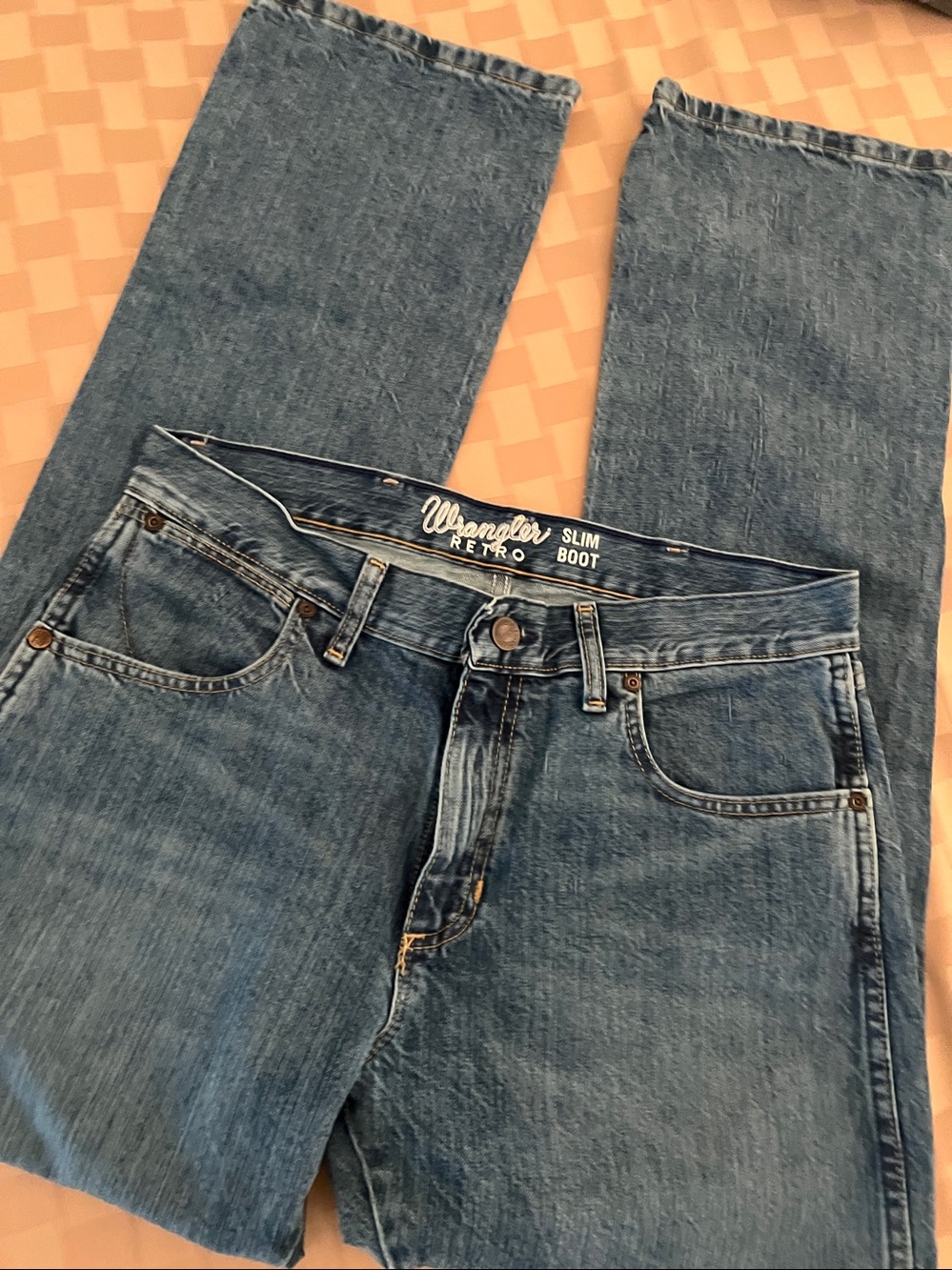Wrangler Retro Men’s Slim Boot Cut Jeans NWOT 32 x 32